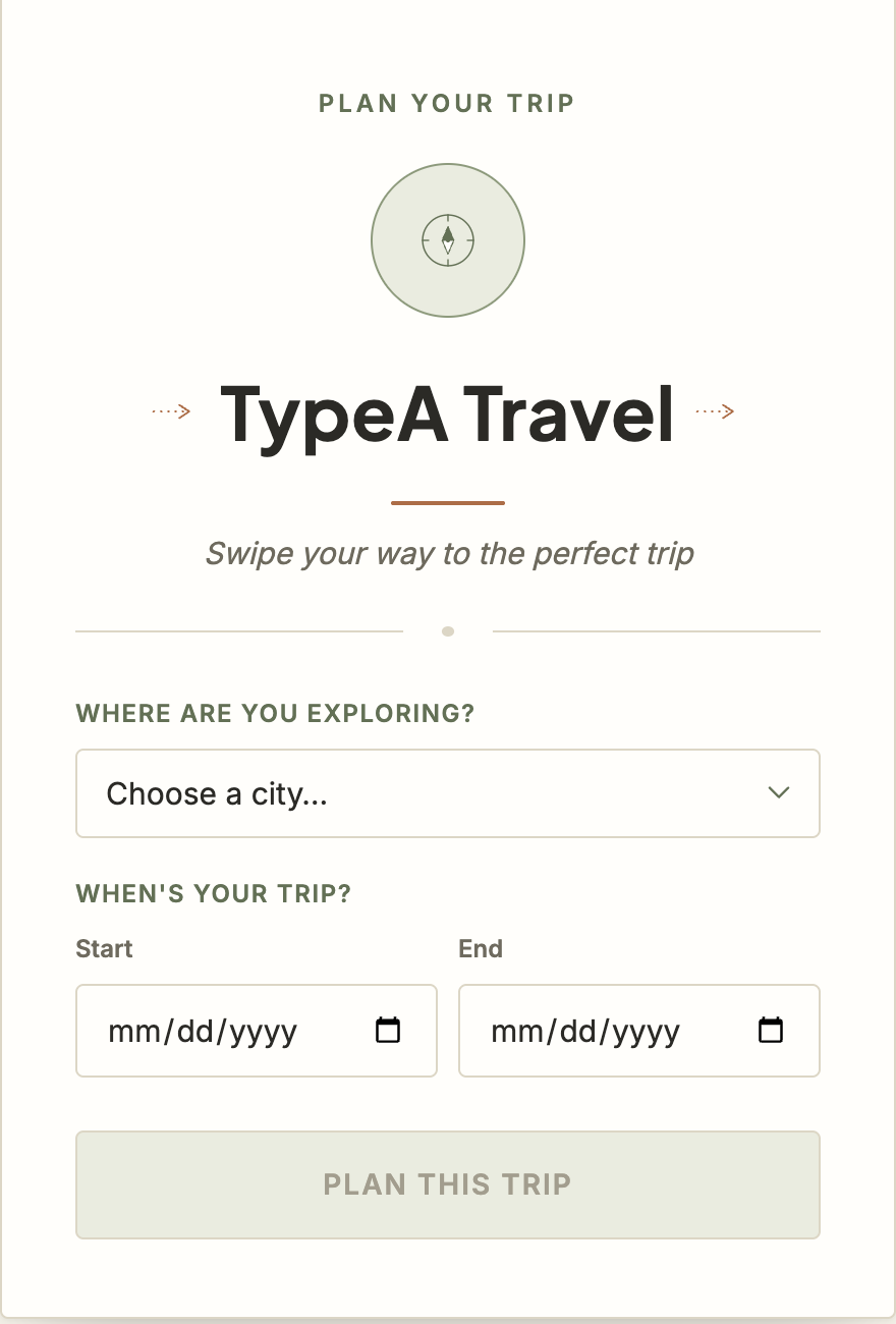TypeA Travel screenshot 1